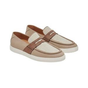 Greats Paros Beige Leather & Hemp Textile  Loafer Classic Quiet Luxury Size 8.5